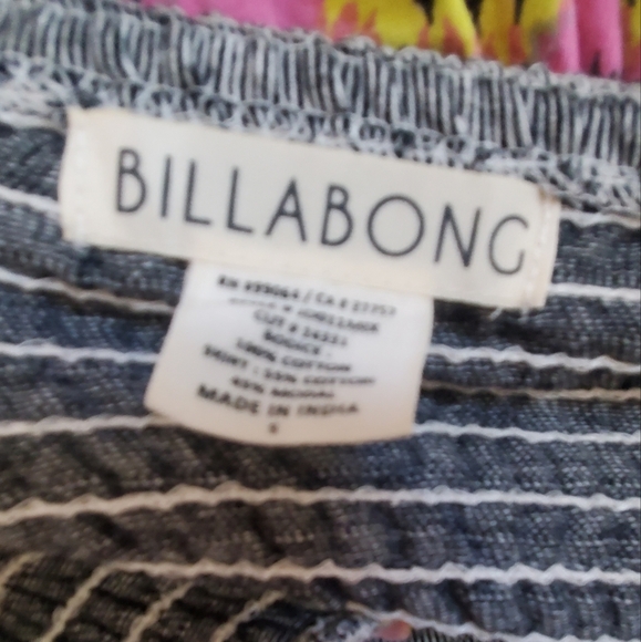 💚5/$25 BILLABONG Mix 'N Up Mini Dress Strapless Multicolor Size Small - Picture 6 of 6